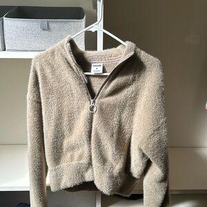 Whitney Simmons x Gymshark Eyelash Knit Jacket medium brown